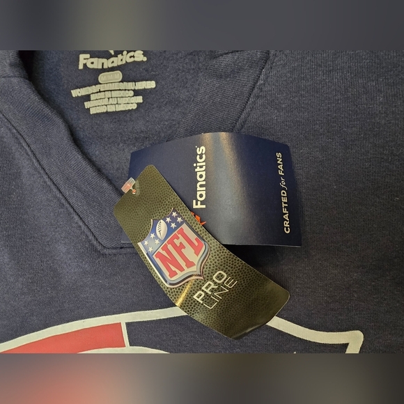 Fanatics New England Patriots Football NFL Hoodie Sweatshirt Mens Medium Navy - Picture 4 of 9